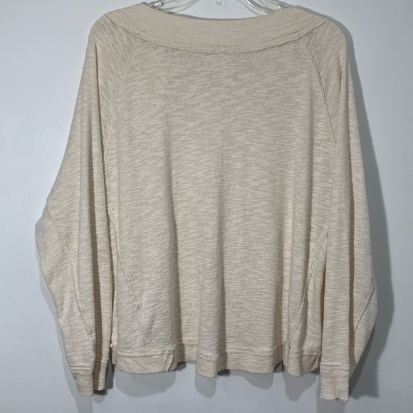 We The Free knit pullover Top cream buttons Medium - Picture 3 of 7